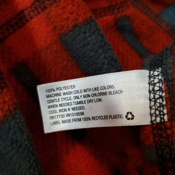 Merona Red & Gray Plaid Fleece Jacket - Picture 5 of 5